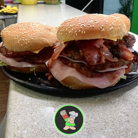 En ZIGGY II Hamburguesa doble con tocino